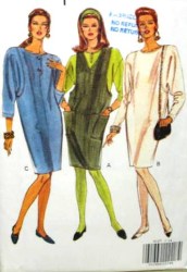 8107 VOGUE TAPER PULLOVER JUMPER,DRESS PATTERN 14-18